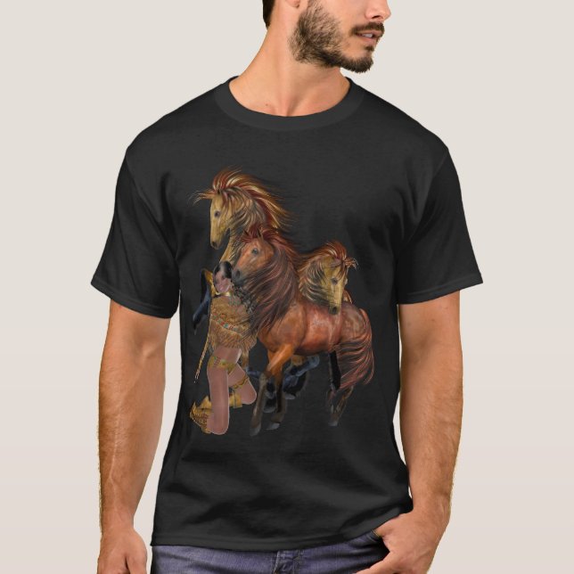 Camiseta Princesa y camisón de Stallions nativos de Estados (Anverso)