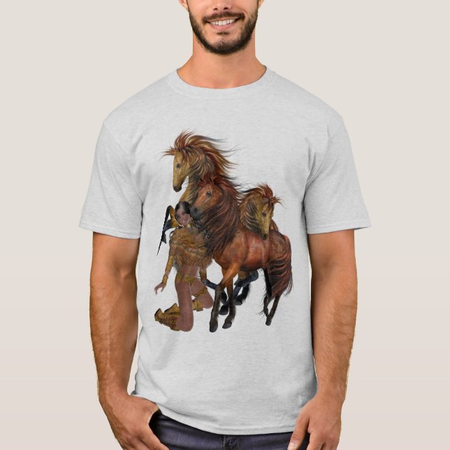 Camiseta Princesa y camisón de Stallions nativos de Estados (Anverso)