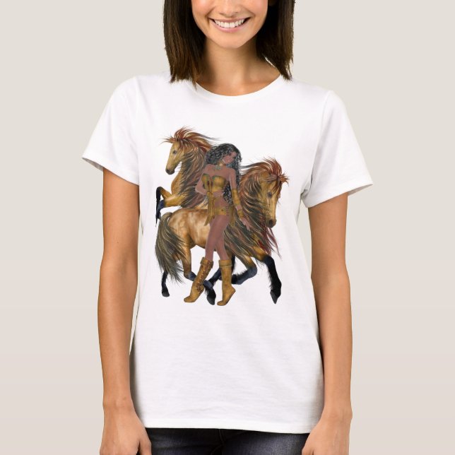 Camiseta Princesa y camisón de Stallions nativos de Estados (Anverso)