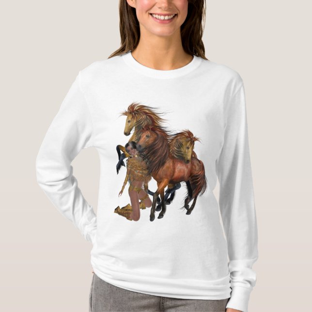 Camiseta Princesa y camisón de Stallions nativos de Estados (Anverso)