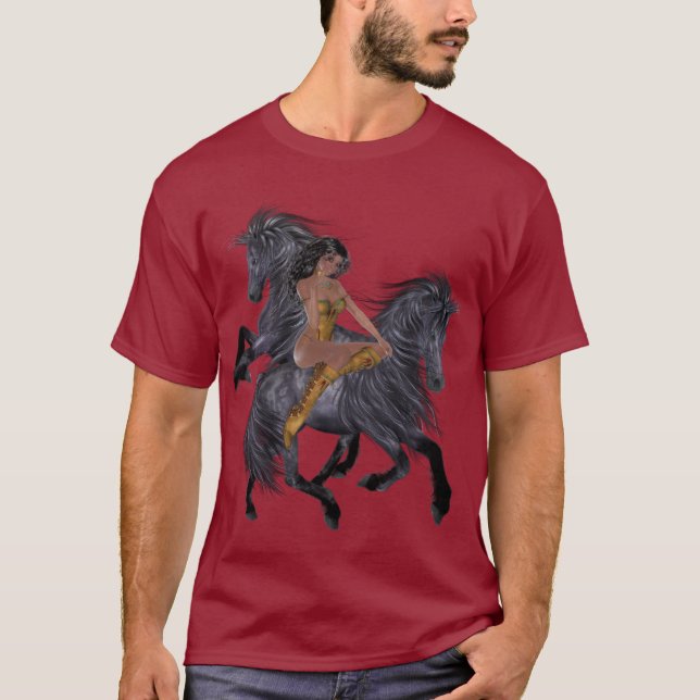 Camiseta Princesa y camisón de Stallions nativos de Estados (Anverso)
