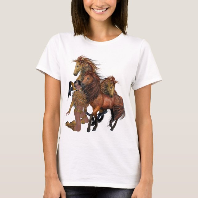 Camiseta Princesa y camisón de Stallions nativos de Estados (Anverso)