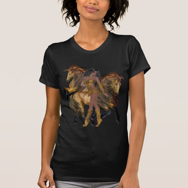 Camiseta Princesa y camisón de Stallions nativos de Estados (Anverso)
