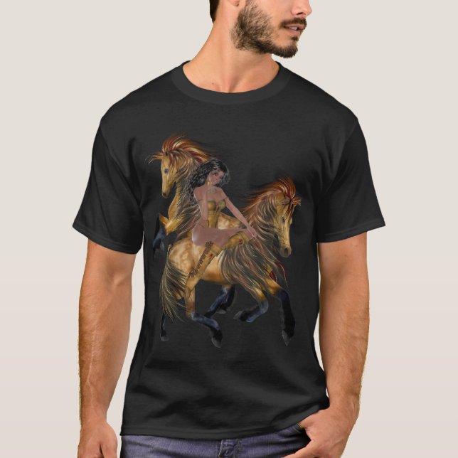 Camiseta Princesa y camisón de Stallions nativos de Estados (Anverso)