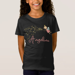 Camiseta Princesa y Estrellas de Hada Rosa Dulce Chica Whim