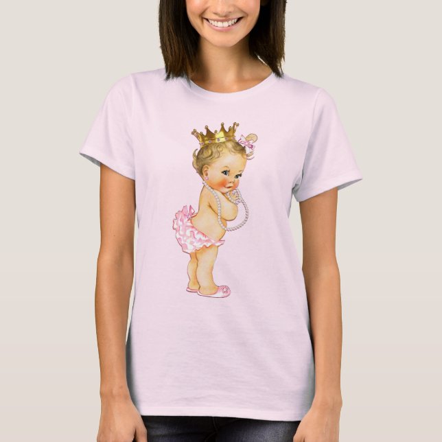 Camiseta Princesa y perlas del bebé (Anverso)