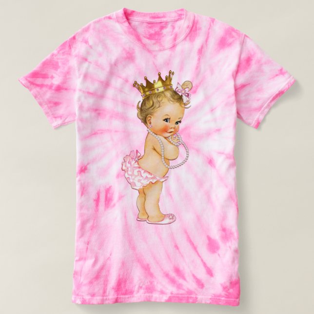 Camiseta Princesa y perlas del bebé (Diseño del anverso)