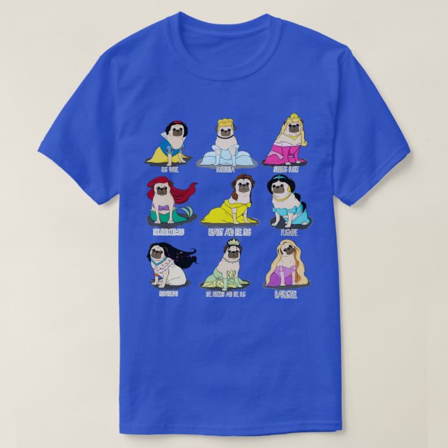 Camiseta Princesas Pug (Diseño del anverso)