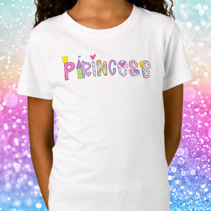 Camiseta Princess Alphabet Bright Colorful