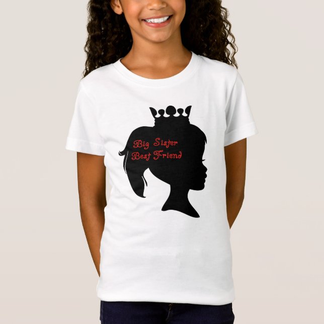 Camiseta Princess Big Sister Mejor Amigo (Anverso)