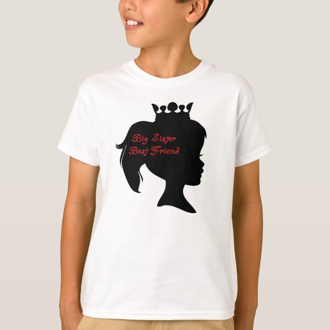 Camiseta Princess Big Sister Mejor Amigo (Anverso)