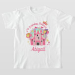 Camiseta Princess Casttle Birthday Chica Shirt<br><div class="desc">Celebrar el cumpleaños con esta camiseta especial,  diseño especial y personalizado</div>