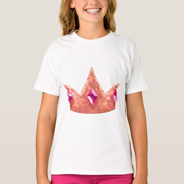 Camiseta Princess Crown Birthday Party T-Shirt (Anverso)