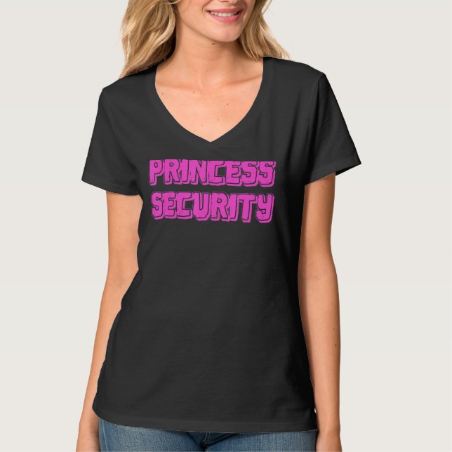 Camiseta Princess Security Funny Halloween Parent Costume (Anverso)