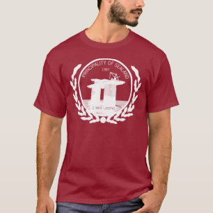 Camiseta principado del escudo del sello del sealand