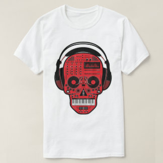 CAMISETA PRINCIPAL DEL PRODUCTOR DE DJ DEL CRÁNEO
