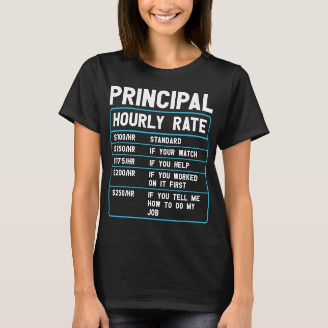 Camiseta Principal por hora divertida (Anverso)