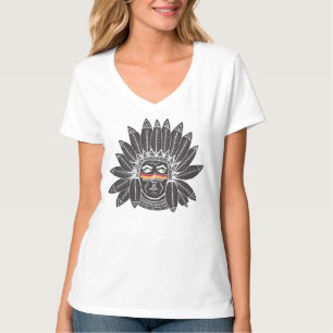 Camiseta Principal tierra nativa india dibujada StellaRoot