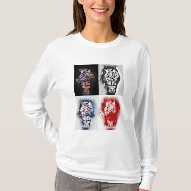 Camiseta Principales tendencias de Funky del Collage de Art (Anverso)