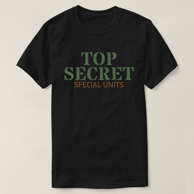 Camiseta Principales unidades especiales secretas (Diseño del anverso)