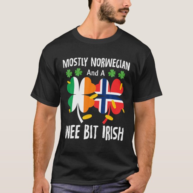 Camiseta Principalmente Noruego Y Un Poco Irlandés St Patri (Anverso)