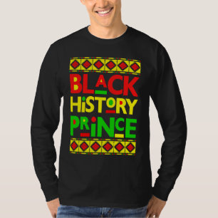 Camiseta Príncipe de la Historia Negra Niño Melanina Hijo B