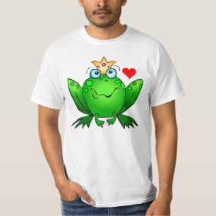 Camiseta Príncipe heredero con la rana linda del dibujo