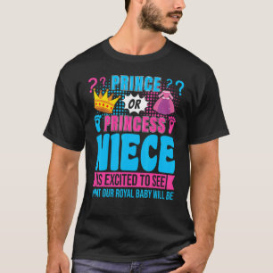 Camiseta Príncipe o princesa Niece bebé Fiesta de revelació