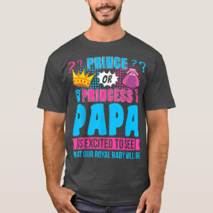 Camiseta Príncipe o princesa papá bebé Fiesta de revelación