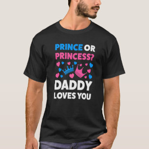 Camiseta Príncipe O Princesa Papi Ama Y Rosa O Azul