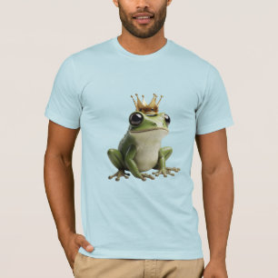 Camiseta Príncipe Rana Adorable con Corona Dorada