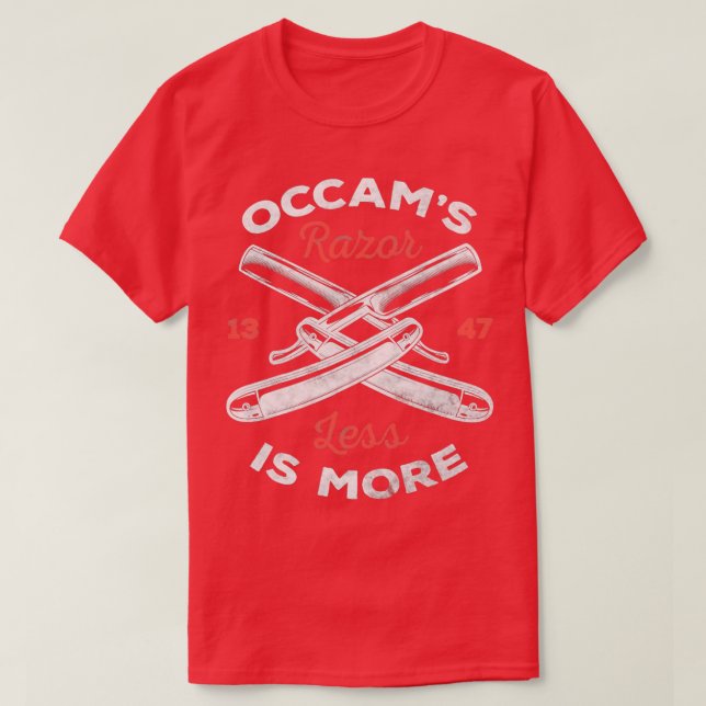 Camiseta Principio 2 de diversión de la filosofía de Occams (Diseño del anverso)
