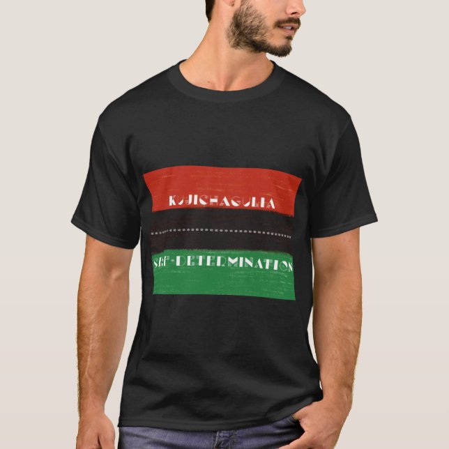 Camiseta Principio de Kwanzaa Autodeterminación de Kujichag (Anverso)