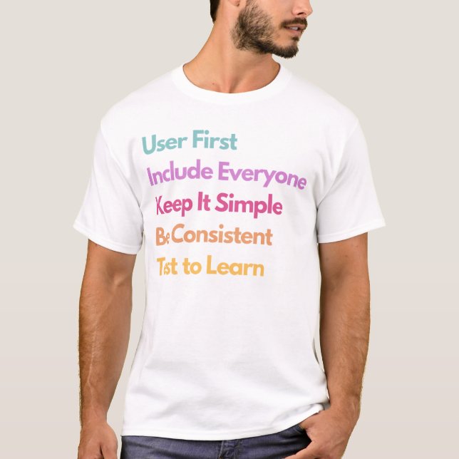 Camiseta Principios de experiencia (Anverso)