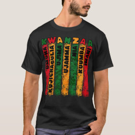 Camiseta Principios de Retro Grunge Kwanzaa