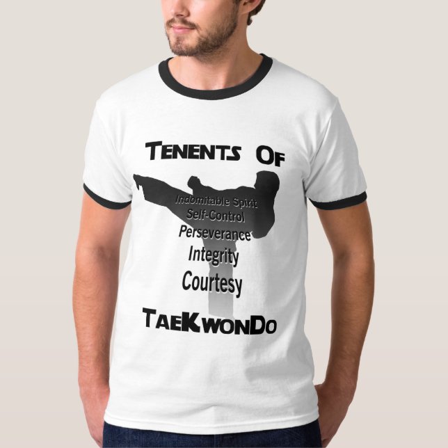 Camiseta Principios tradicionales del Taekwondo (Anverso)