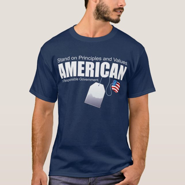 Camiseta Principios y valores AMERICANOS (Anverso)