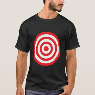 Camiseta Print On Front Back Bullseye Target Bulls Eye Red