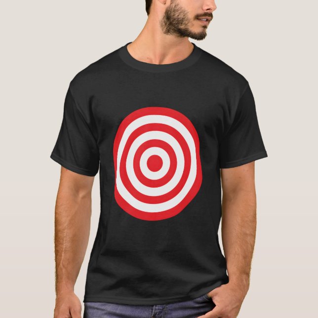 Camiseta Print On Front Back Bullseye Target Bulls Eye Red  (Anverso)
