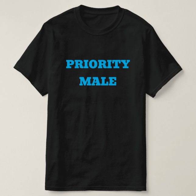 CAMISETA PRIORIDAD MASCULINO - (Diseño del anverso)