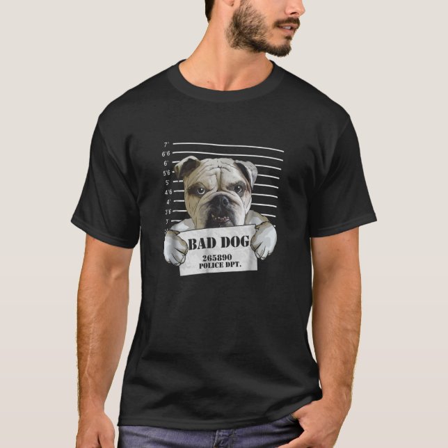 Camiseta Prisión Bulldog Perra Mal Puppy (Anverso)