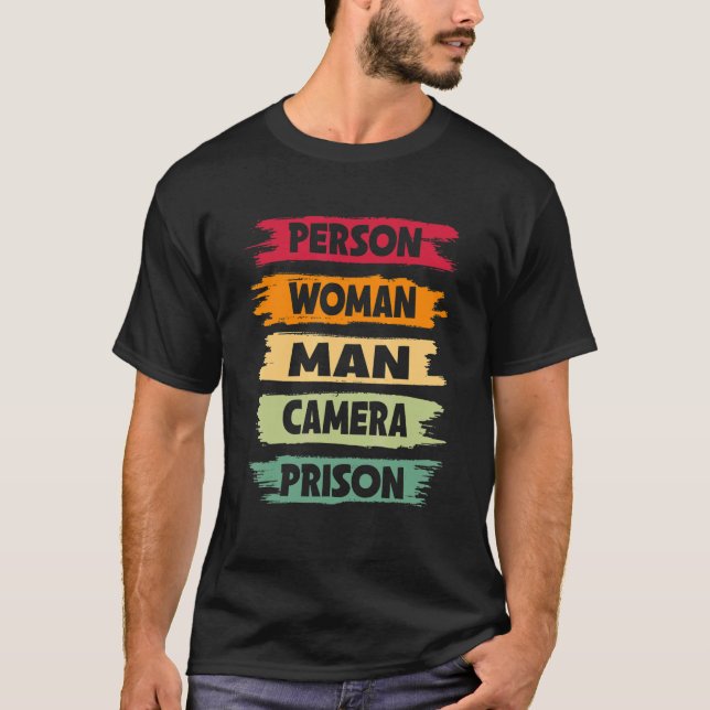 Camiseta Prisión de cámara de hombre de mujer de persona di (Anverso)