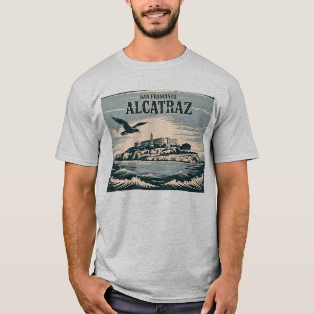 Camiseta Prisión de la Isla de Alcatraz San Francisco Viaje (Anverso)