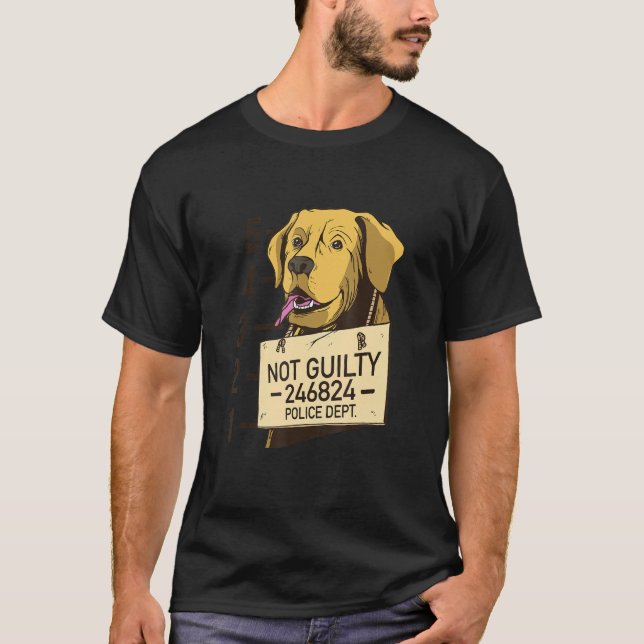 Camiseta Prisión de Mugshot de perros no culpables (Anverso)