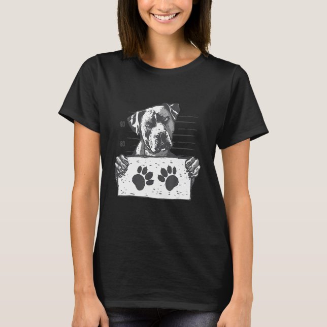 Camiseta Prisión de perros Mugshot (Anverso)