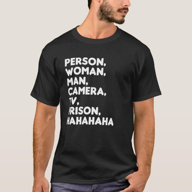 Camiseta Prisión de televisión por cámara de hombre de muje (Anverso)