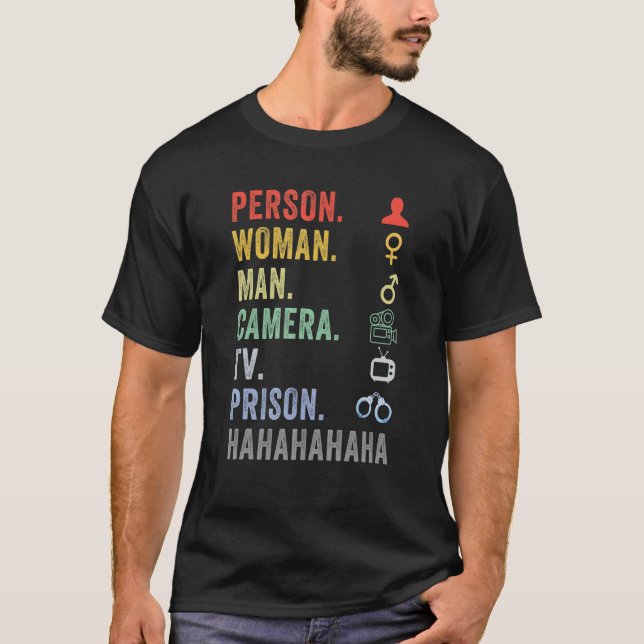 Camiseta Prisión de televisión por cámara de hombre de muje (Anverso)