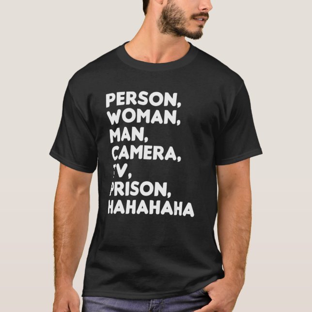 Camiseta Prisión de televisión por cámara de hombre de muje (Anverso)
