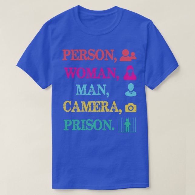 Camiseta Prisión de TV con cámara de hombre de mujer (Diseño del anverso)