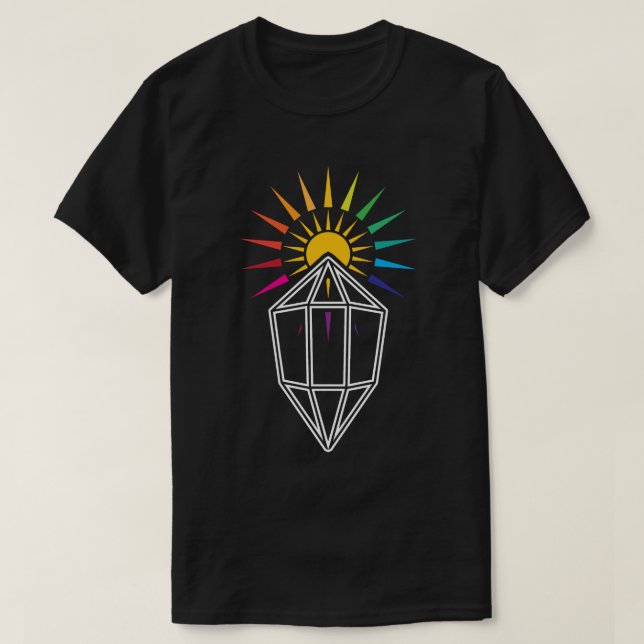 Camiseta prisma capturasol cristal geométrico (Diseño del anverso)